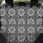 Black And White Celtic Pattern Print Pet Car Back Seat Cover