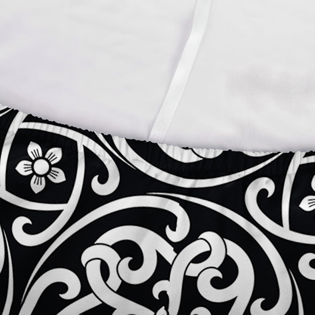 Black And White Celtic Pattern Print Sofa Cover