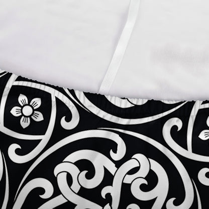 Black And White Celtic Pattern Print Sofa Cover