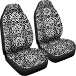 Black And White Celtic Pattern Print Universal Fit Car Seat Covers