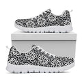 Black And White Celtic Pattern Print White Running Shoes