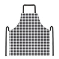 Black And White Check Pattern Print Apron