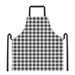 Black And White Check Pattern Print Apron