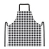 Black And White Check Pattern Print Apron