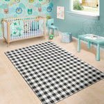 Black And White Check Pattern Print Area Rug