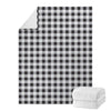 Black And White Check Pattern Print Blanket