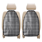 Black And White Check Pattern Print Car Seat Organizers
