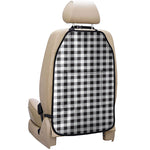 Black And White Check Pattern Print Car Seat Organizers