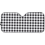 Black And White Check Pattern Print Car Sun Shade