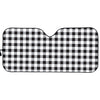 Black And White Check Pattern Print Car Sun Shade