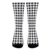 Black And White Check Pattern Print Crew Socks