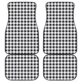 Black And White Check Pattern Print Front and Back Car Floor Mats