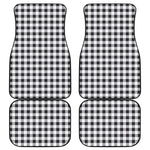 Black And White Check Pattern Print Front and Back Car Floor Mats