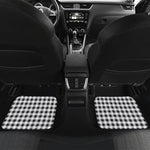 Black And White Check Pattern Print Front and Back Car Floor Mats