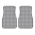 Black And White Check Pattern Print Front Car Floor Mats
