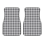 Black And White Check Pattern Print Front Car Floor Mats