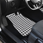 Black And White Check Pattern Print Front Car Floor Mats