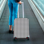 Black And White Check Pattern Print Luggage Cover