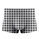 Black And White Check Pattern Print Men's Boxer Briefs