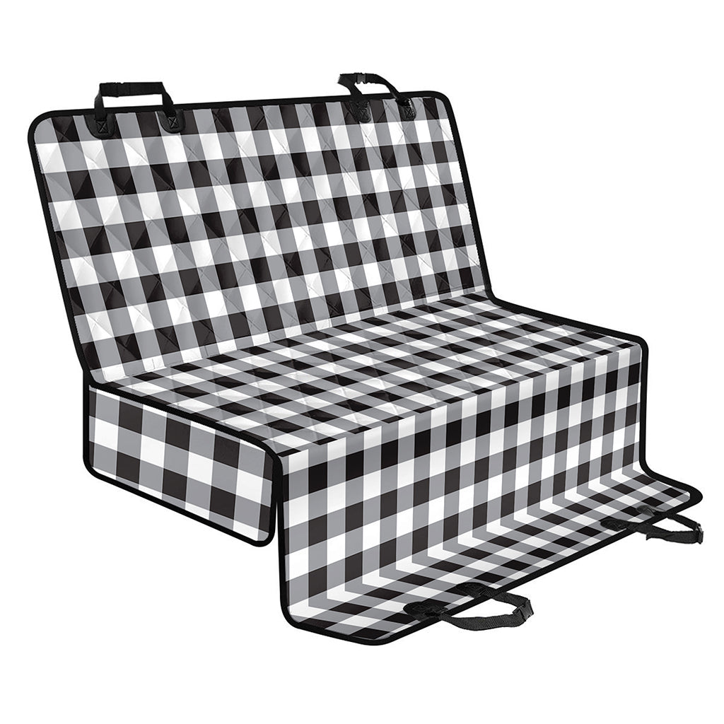 Black And White Check Pattern Print Pet Car Back Seat Cover