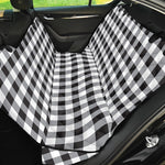 Black And White Check Pattern Print Pet Car Back Seat Cover