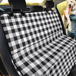 Black And White Check Pattern Print Pet Car Back Seat Cover