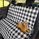 Black And White Check Pattern Print Pet Car Back Seat Cover