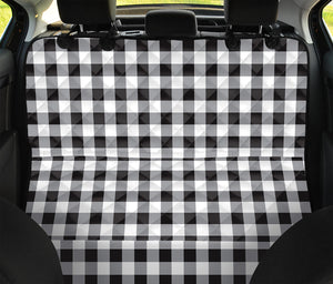 Black And White Check Pattern Print Pet Car Back Seat Cover