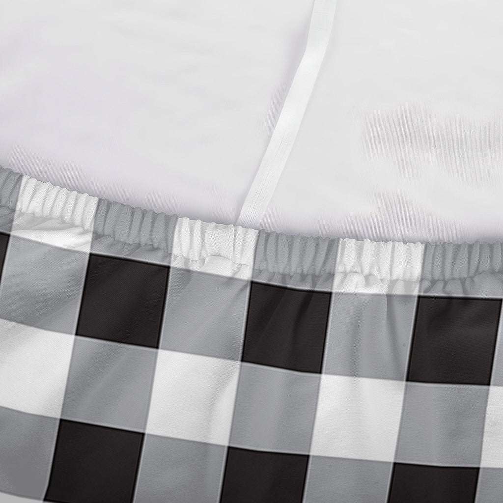 Black And White Check Pattern Print Sofa Cover