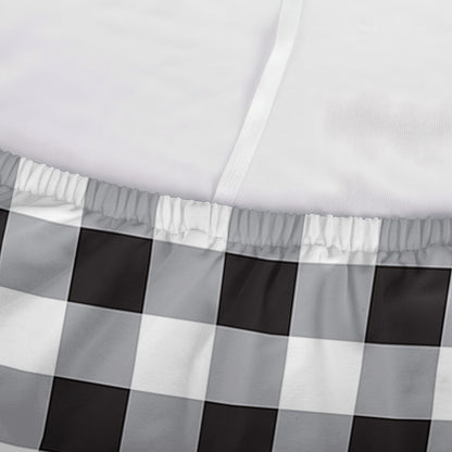 Black And White Check Pattern Print Sofa Cover