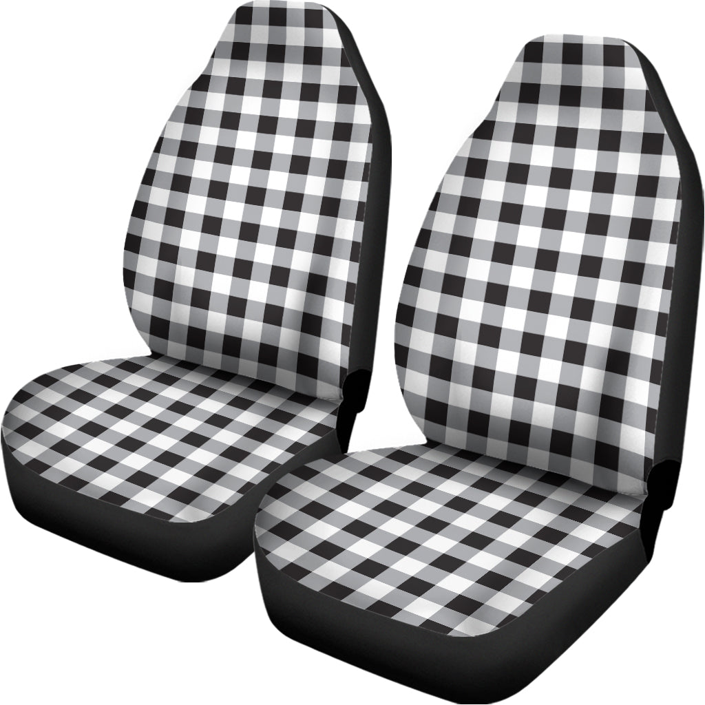 Black And White Check Pattern Print Universal Fit Car Seat Covers