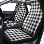 Black And White Check Pattern Print Universal Fit Car Seat Covers