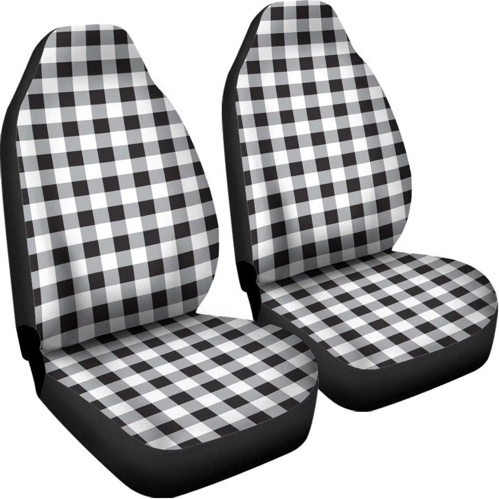 Black And White Check Pattern Print Universal Fit Car Seat Covers