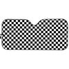 Black And White Checkered Pattern Print Car Sun Shade