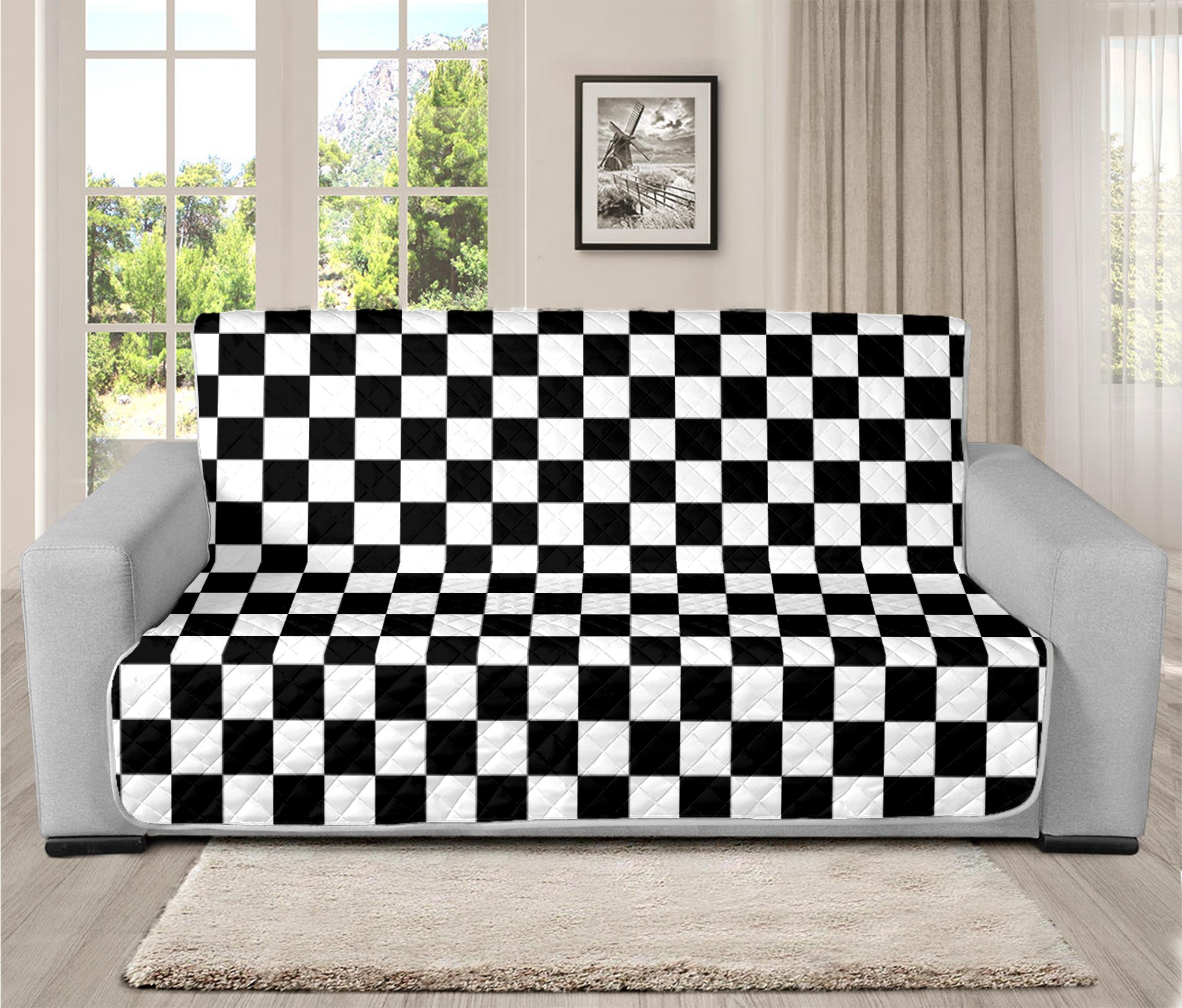 Checkered futon deals