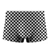 Black And White Checkered Pattern Print Men's Boxer Briefs