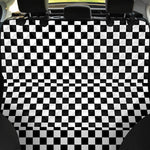 Black And White Checkered Pattern Print Pet Car Back Seat Cover