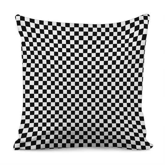 Black And White Checkered Pattern Print Pillow Cover
