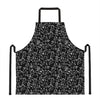 Black And White Cherry Blossom Print Apron