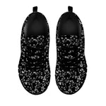 Black And White Cherry Blossom Print Black Sneakers