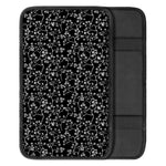 Black And White Cherry Blossom Print Car Center Console Cover