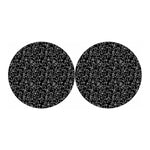 Black And White Cherry Blossom Print Car Coasters