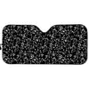 Black And White Cherry Blossom Print Car Sun Shade