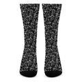 Black And White Cherry Blossom Print Crew Socks