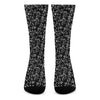 Black And White Cherry Blossom Print Crew Socks