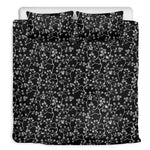 Black And White Cherry Blossom Print Duvet Cover Bedding Set