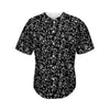 Black And White Cherry Blossom Print Men's Baseball Jersey