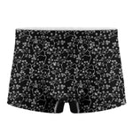 Black And White Cherry Blossom Print Men's Boxer Briefs