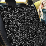 Black And White Cherry Blossom Print Pet Car Back Seat Cover