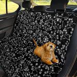 Black And White Cherry Blossom Print Pet Car Back Seat Cover
